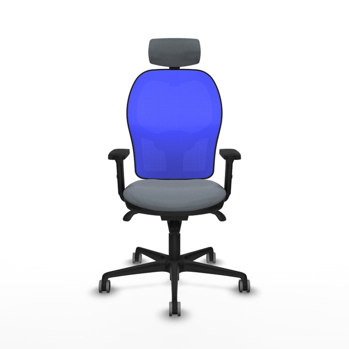 PIQUERAS Y CRESPO Silla de oficina Jorquera con mecanismo Sincro, Gris y Azul PIQUERAS Y CRESPO Silla de oficina Jorquera con mecanismo Sincro, Gris y Azul