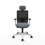 PIQUERAS Y CRESPO Silla de oficina Yunquera Gris/Negro con mecanismo Sincro/Traslack