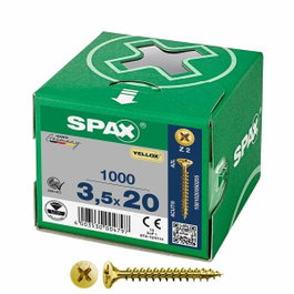 Spax Tornillo Universal Yellox Cabeza Plana 3,5x20mm (Caja 1000 unidades) inevitable
