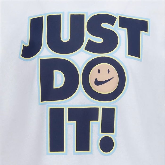 Camiseta de Manga Corta Niño Nike Smiley Just do it Ss Blanco