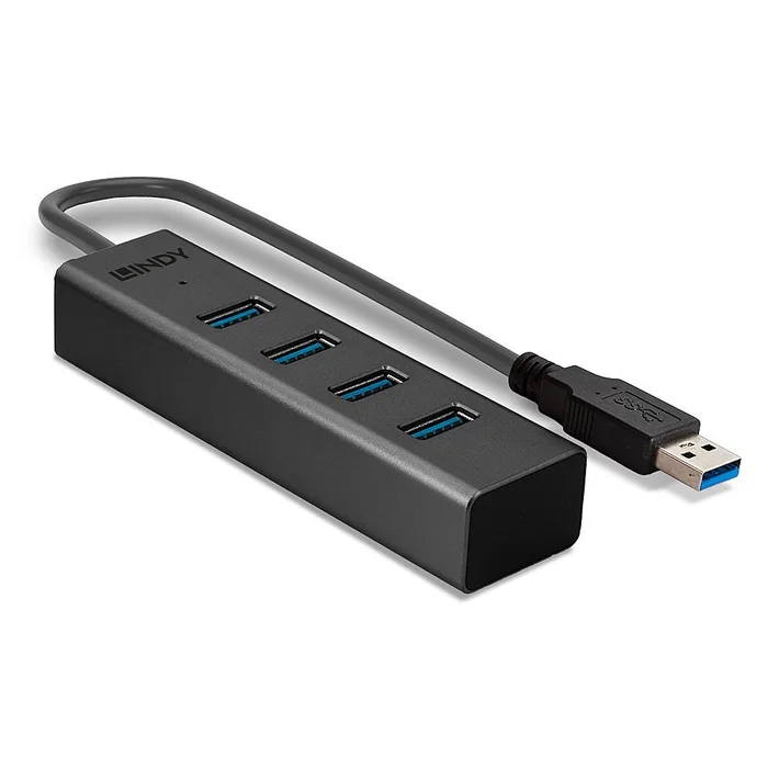 Lindy Hub USB 4 Puertos 3.2 Gen 1 Negro