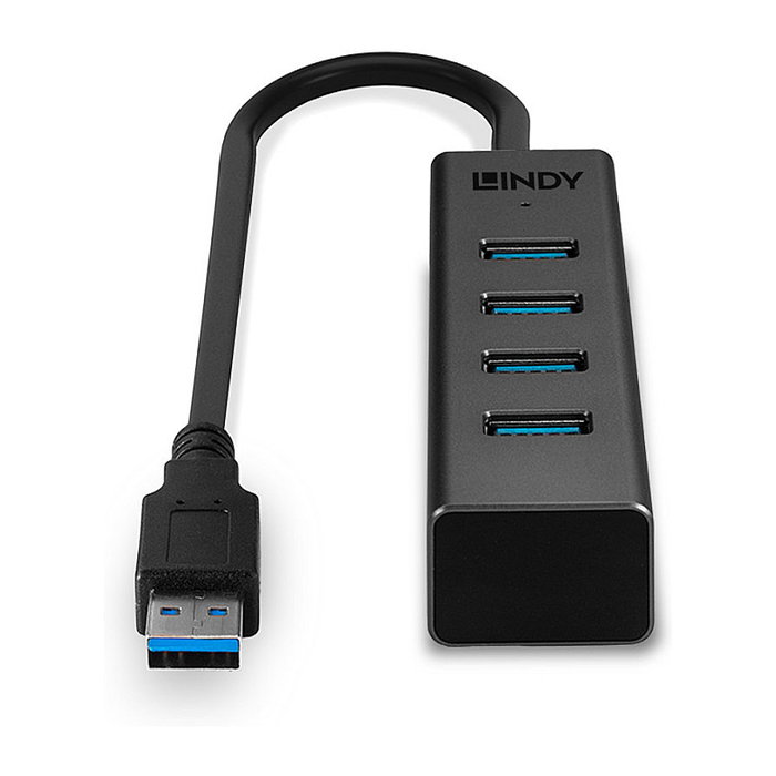 Lindy Hub USB 4 Puertos 3.2 Gen 1 Negro