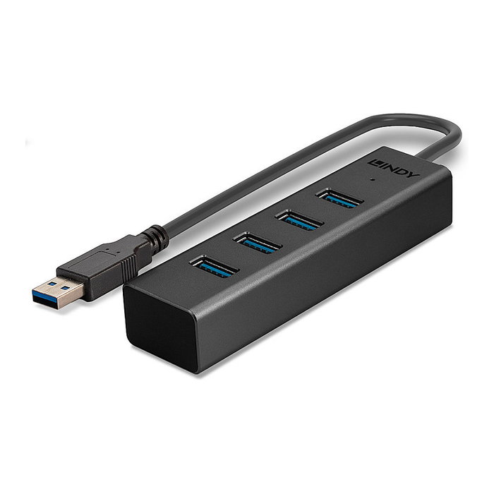 Lindy Hub USB 4 Puertos 3.2 Gen 1 Negro