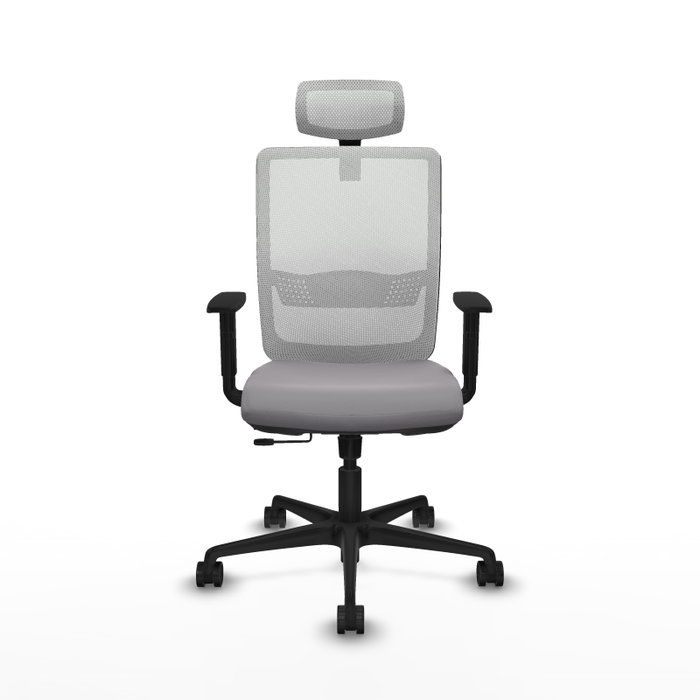PIQUERAS Y CRESPO Silla de oficina Haches Gris y Blanco