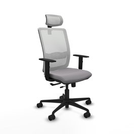 PIQUERAS Y CRESPO Silla de oficina Haches Gris y Blanco