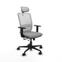 PIQUERAS Y CRESPO Silla de oficina Haches Gris y Blanco