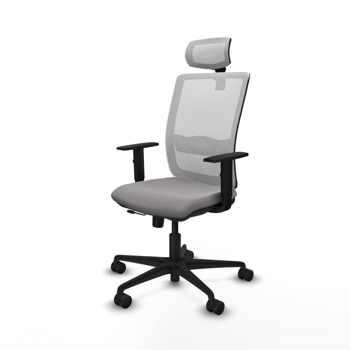 PIQUERAS Y CRESPO Silla de oficina Haches Gris y Blanco