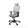 PIQUERAS Y CRESPO Silla de oficina Haches Gris y Blanco