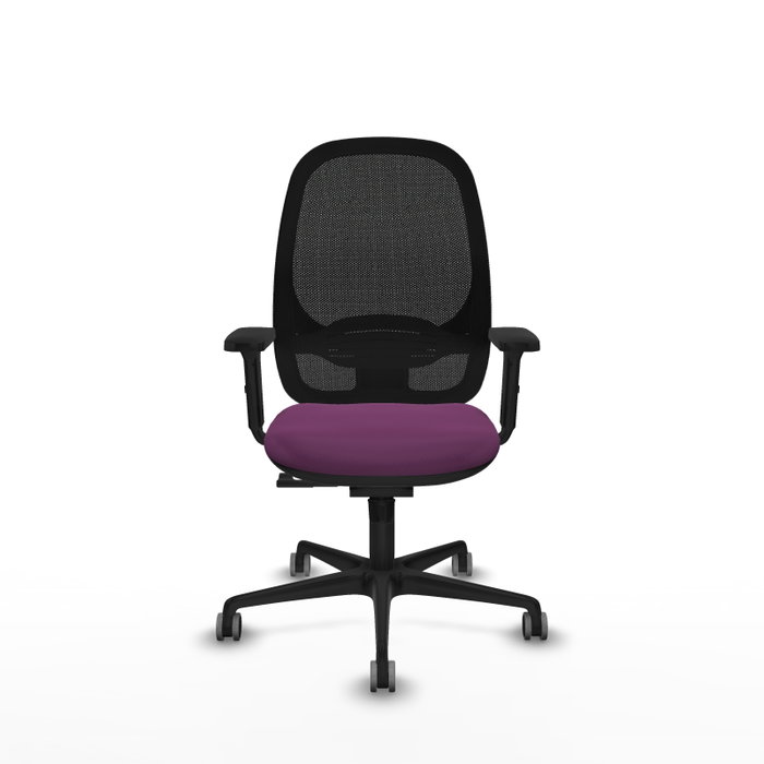PIQUERAS Y CRESPO Silla de oficina Cilanco con mecanismo Sincro, Morado y Negro
