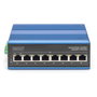 Digitus DN-651121 Switch PoE Industrial de 8 Puertos Gigabit No Gestionado, 16 Gbit/s, Montaje en Pared/DIN, 48-57 V, -40 a 85 grados C