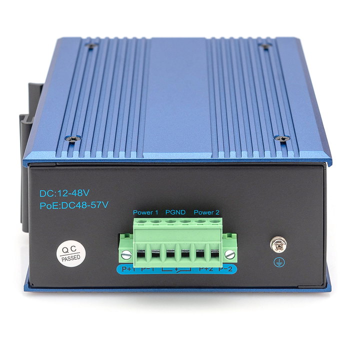 Digitus DN-651121 Switch PoE Industrial de 8 Puertos Gigabit No Gestionado, 16 Gbit/s, Montaje en Pared/DIN, 48-57 V, -40 a 85 grados C