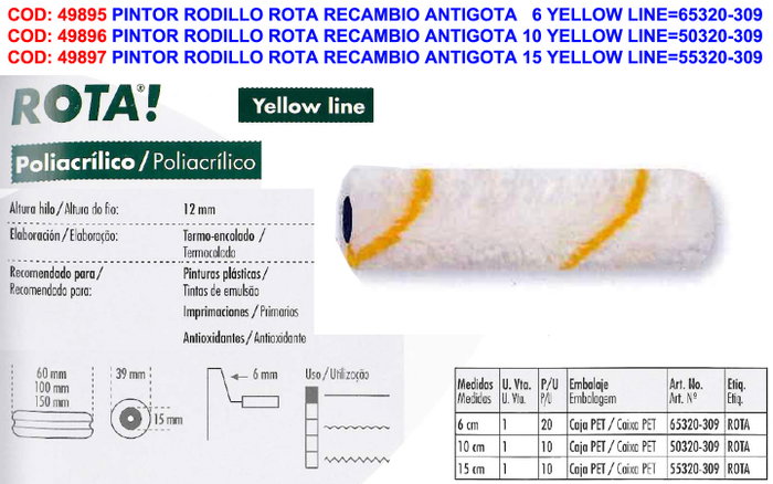 ROTA MIRODILLO RECAMBIO ANTIGOTA 15 CM AREA RUGOSA 55320-309 ROTA MIRODILLO RECAMBIO ANTIGOTA 15 CM AREA RUGOSA 55320-309
