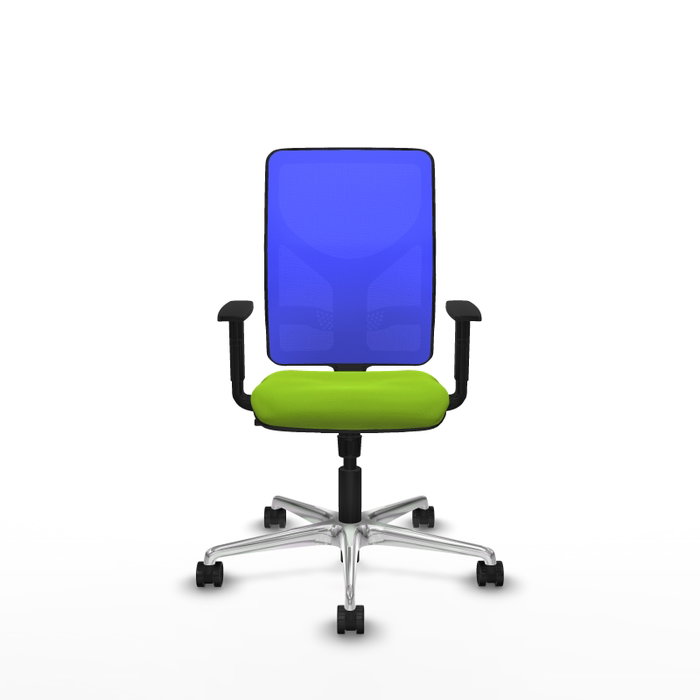 PIQUERAS Y CRESPO Silla de oficina Motilla con mecanismo Sincro, Pistacho y Azul