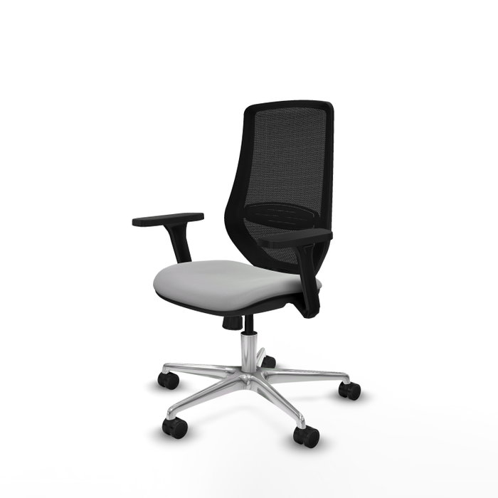 PIQUERAS Y CRESPO Silla de oficina Mardos con mecanismo Sincro, Gris claro y Negro