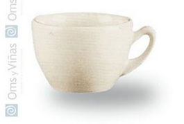 ITALIA Taza de café Marfil, capacidad 8 litros, no apilable, vajilla, referencia MARFIL TAZA CAFE 8 cm (Set de 6)