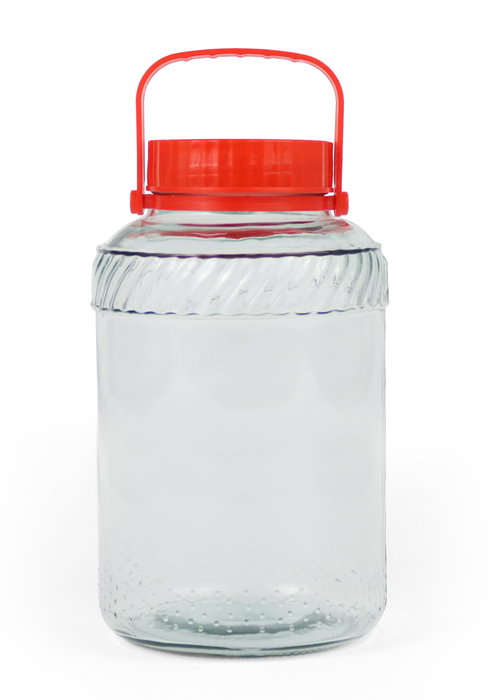La Mediterranea Tarro de Vidrio con Tapa y Asa 25.8x25.8x39 cm Capacidad 15000 ml (2 Unidades)