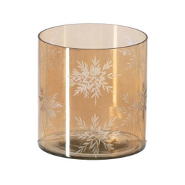 Ixia Portavelas Marrón de Cristal Decoración 15 x 15 x 15 cm