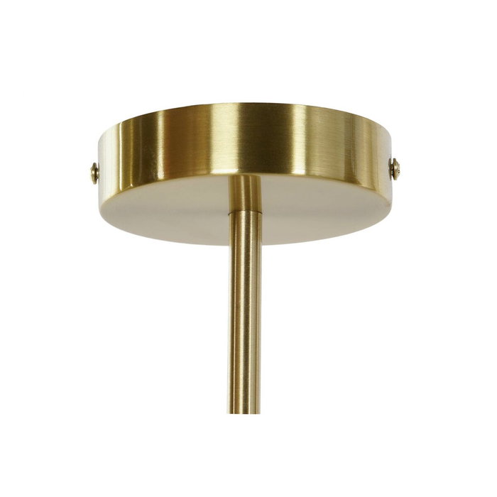 DKD Home Decor Lámpara de Techo de Metal y Cristal con Bolas, Negro y Dorado