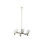 DKD Home Decor Lámpara de Techo de Metal y Cristal con Bolas, Negro y Dorado