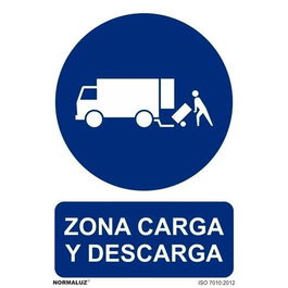 Archivo 2000 Señal Aviso Zona De Carga Y Descarga 210x300 mm Pp Azul-Blanco
