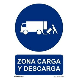 Archivo 2000 Señal de Aviso Zona de Carga y Descarga 210x300mm Azul/Blanco