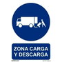 Archivo 2000 Señal de Aviso Zona de Carga y Descarga 210x300mm Azul/Blanco