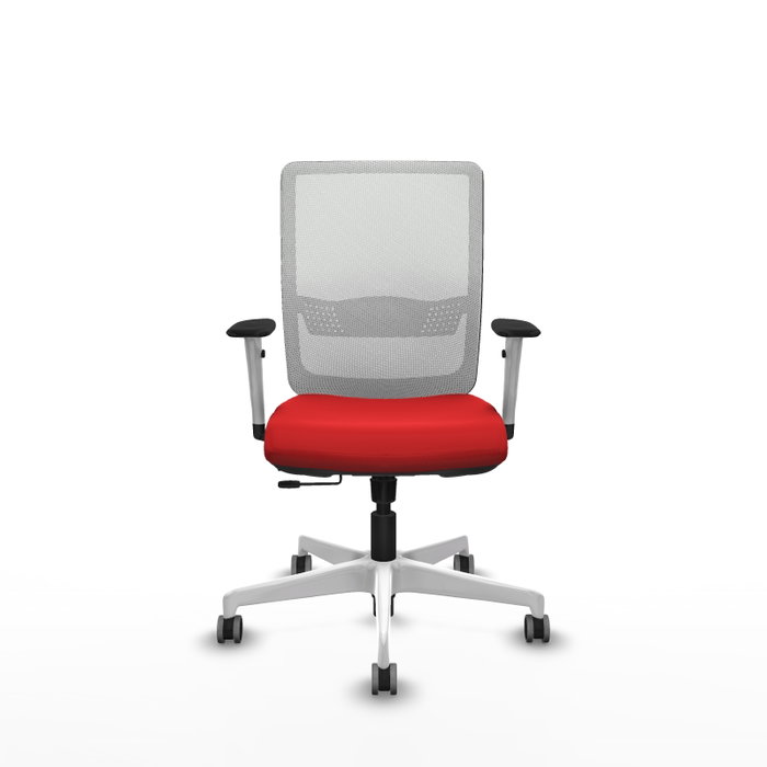 PIQUERAS Y CRESPO Silla de oficina Haches con mecanismo Sincro/Traslack, Rojo y Blanco PIQUERAS Y CRESPO Silla de oficina Haches con mecanismo Sincro/Traslack, Rojo y Blanco