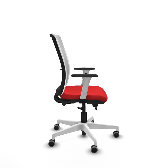 PIQUERAS Y CRESPO Silla de oficina Haches con mecanismo Sincro/Traslack, Rojo y Blanco PIQUERAS Y CRESPO Silla de oficina Haches con mecanismo Sincro/Traslack, Rojo y Blanco