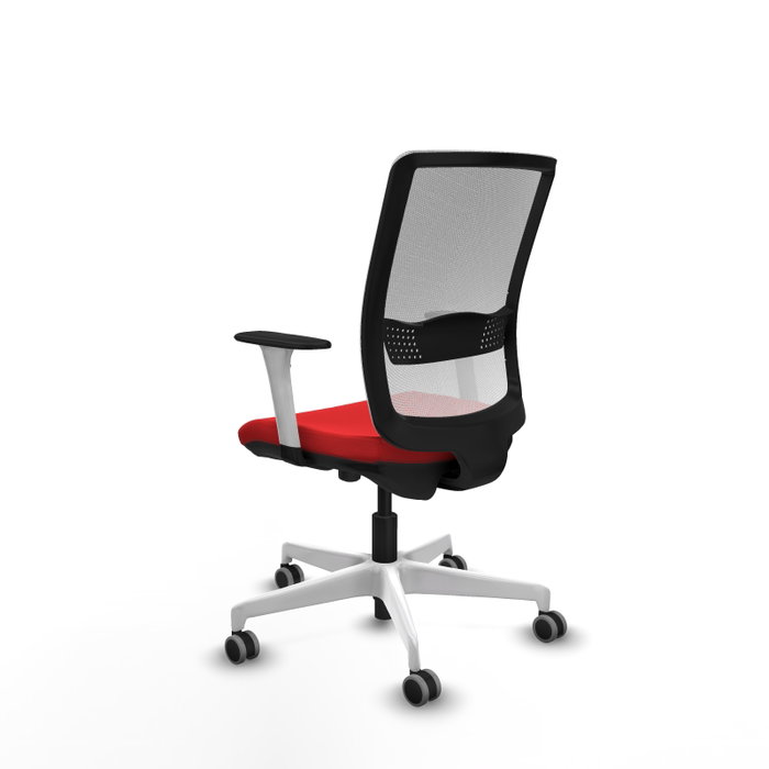 PIQUERAS Y CRESPO Silla de oficina Haches con mecanismo Sincro/Traslack, Rojo y Blanco PIQUERAS Y CRESPO Silla de oficina Haches con mecanismo Sincro/Traslack, Rojo y Blanco
