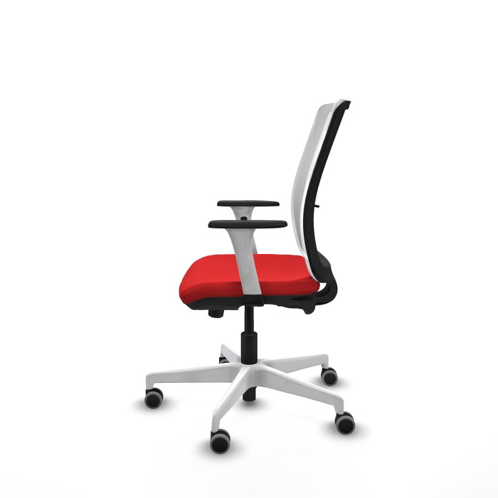PIQUERAS Y CRESPO Silla de oficina Haches con mecanismo Sincro/Traslack, Rojo y Blanco PIQUERAS Y CRESPO Silla de oficina Haches con mecanismo Sincro/Traslack, Rojo y Blanco