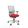 PIQUERAS Y CRESPO Silla de oficina Haches con mecanismo Sincro/Traslack, Rojo y Blanco
