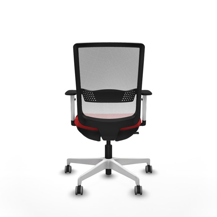 PIQUERAS Y CRESPO Silla de oficina Haches con mecanismo Sincro/Traslack, Rojo y Blanco PIQUERAS Y CRESPO Silla de oficina Haches con mecanismo Sincro/Traslack, Rojo y Blanco
