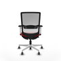 PIQUERAS Y CRESPO Silla de oficina Haches con mecanismo Sincro/Traslack, Rojo y Blanco