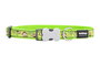 Red Dingo Collar Ajustable Monkey Lime Green 15 mm X 24-36 cm Nylon