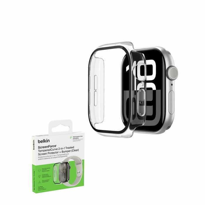Belkin Tempered Curve 2-in-1 Protector de Pantalla para Apple Watch Series 10, 46mm, Transparente Belkin Tempered Curve 2-in-1 Protector de Pantalla para Apple Watch Series 10, 46mm, Transparente