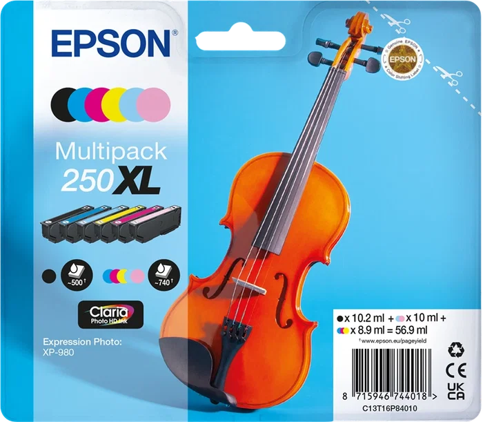Epson 250XL Multipack 6 colores Claria Photo HD Epson 250XL Multipack 6 colores Claria Photo HD