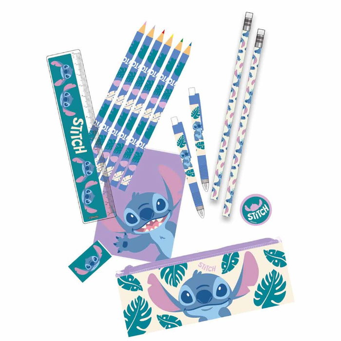 CYP BRANDS Blister Papeleria Stitch Disney 14 Piezas con Cuaderno, Estuche, Lápices, Bolígrafos y Más CYP BRANDS Blister Papeleria Stitch Disney 14 Piezas con Cuaderno, Estuche, Lápices, Bolígrafos y Más