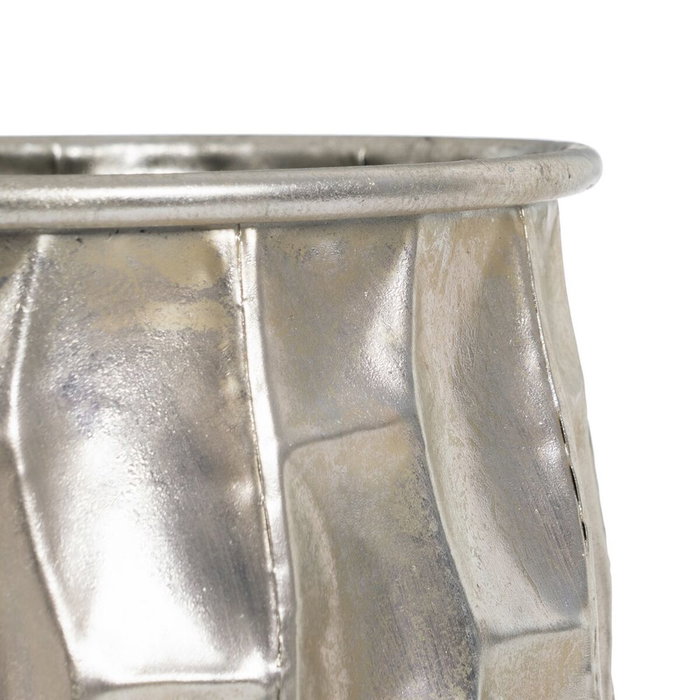 Ixia Macetero Decorativo de Metal Plata 30 x 30 x 44,50 cm
