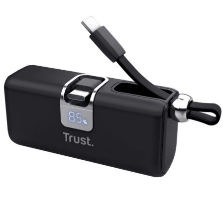 Trust Powerbank 5000mAh Pacto 26104, 18W Carga Rápida, Color Negro