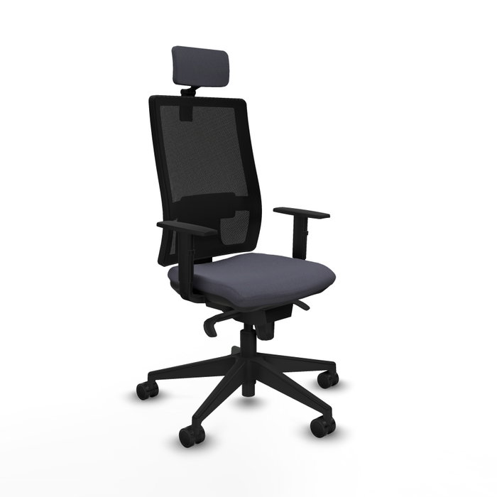 PIQUERAS Y CRESPO Silla de oficina Horna con mecanismo Sincro Gris oscuro y Negro PIQUERAS Y CRESPO Silla de oficina Horna con mecanismo Sincro Gris oscuro y Negro