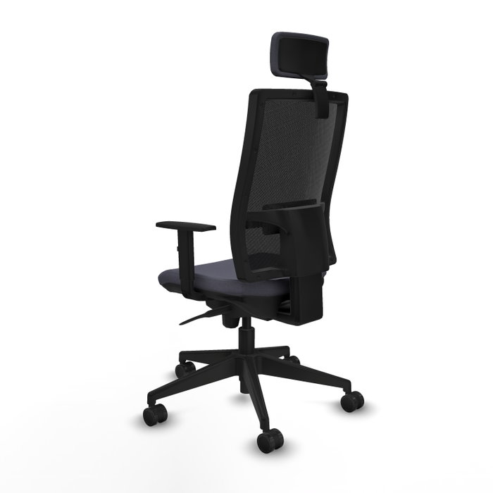 PIQUERAS Y CRESPO Silla de oficina Horna con mecanismo Sincro Gris oscuro y Negro PIQUERAS Y CRESPO Silla de oficina Horna con mecanismo Sincro Gris oscuro y Negro