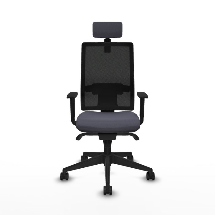 PIQUERAS Y CRESPO Silla de oficina Horna con mecanismo Sincro Gris oscuro y Negro PIQUERAS Y CRESPO Silla de oficina Horna con mecanismo Sincro Gris oscuro y Negro