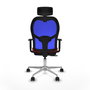 PIQUERAS Y CRESPO Silla de oficina Jorquera Sincro/Traslack Rojo y Azul