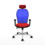 PIQUERAS Y CRESPO Silla de oficina Jorquera Sincro/Traslack Rojo y Azul