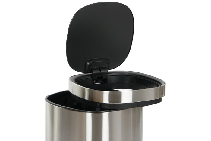 DKD Home Decor Papelera Inox PP 30x30x51 30L Touch Mate Plateado DKD Home Decor Papelera Inox PP 30x30x51 30L Touch Mate Plateado