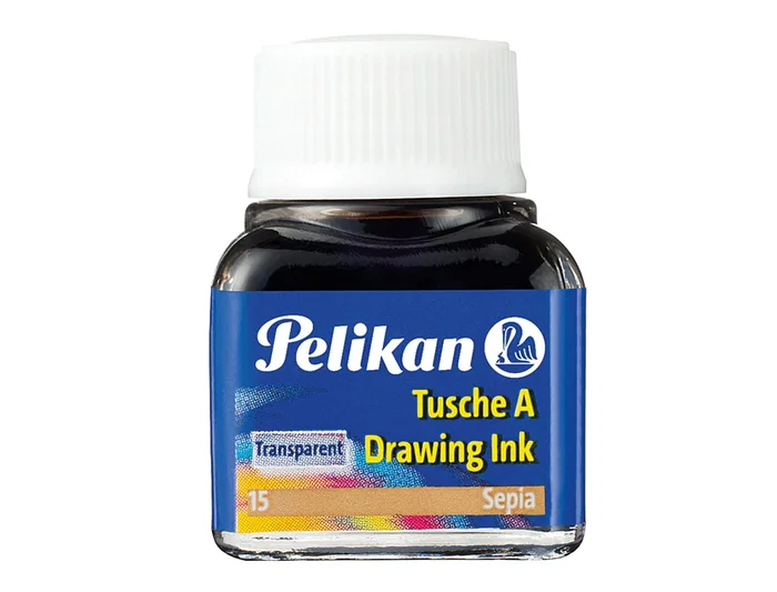 Pelikan Tinta China Sepia Bote 10 ml Para Dibujo y Pintura Pelikan Tinta China Sepia Bote 10 ml Para Dibujo y Pintura