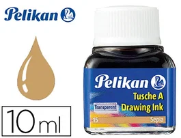 Pelikan Tinta China Sepia Bote 10 ml Para Dibujo y Pintura