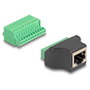 DeLOCK Adaptador RJ50 hembra a bloque de terminales con pulsador 66244