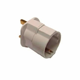 BF Adaptador europeo a Reino Unido 13 a 250 V blanco (retractilado)