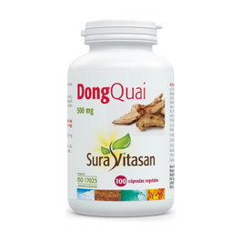 Sura Vitasan Dong Quai 500mg 100 Cápsulas Complemento Nutricional para Menopausia y Calambres Menstruales